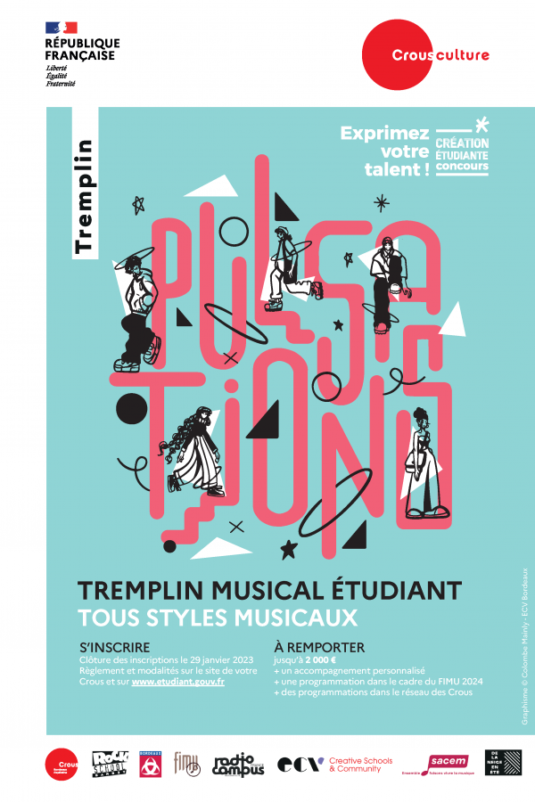 Pulsations, dernier jour pour participer au tremplin musical 1 AFFICHE 40X60CM PULSATIONS APPEL A CANDIDATURE 2022 2023 compressed 600x900 1