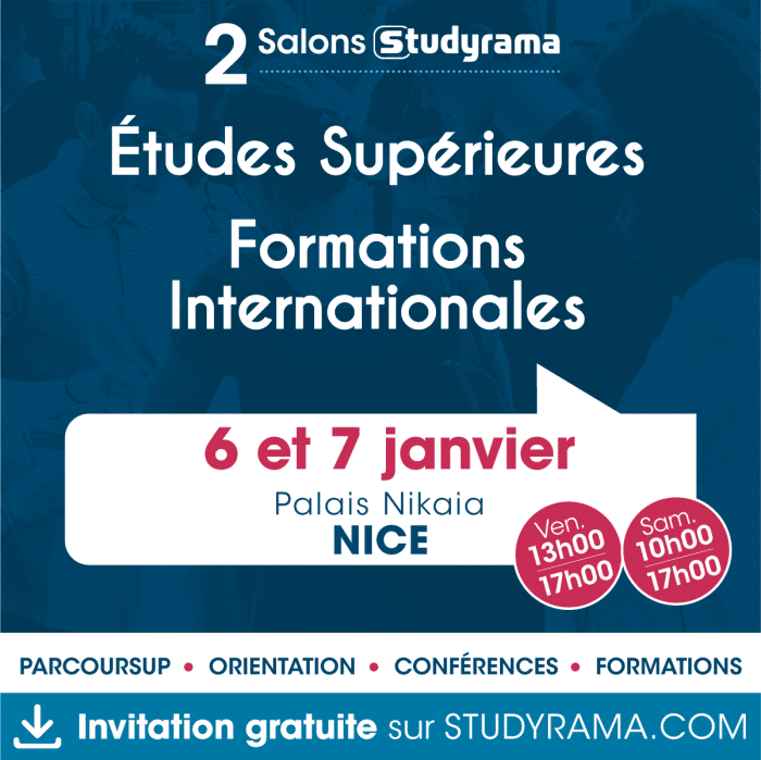 Salon Studyrama des études supérieures - Nice 1 2TH Nice 1200x1200