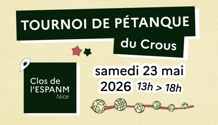 Tournoi de pétanque étudiant du Crous Nice-Toulon le 23 mai 2026 1 Affiche Site Internet 1